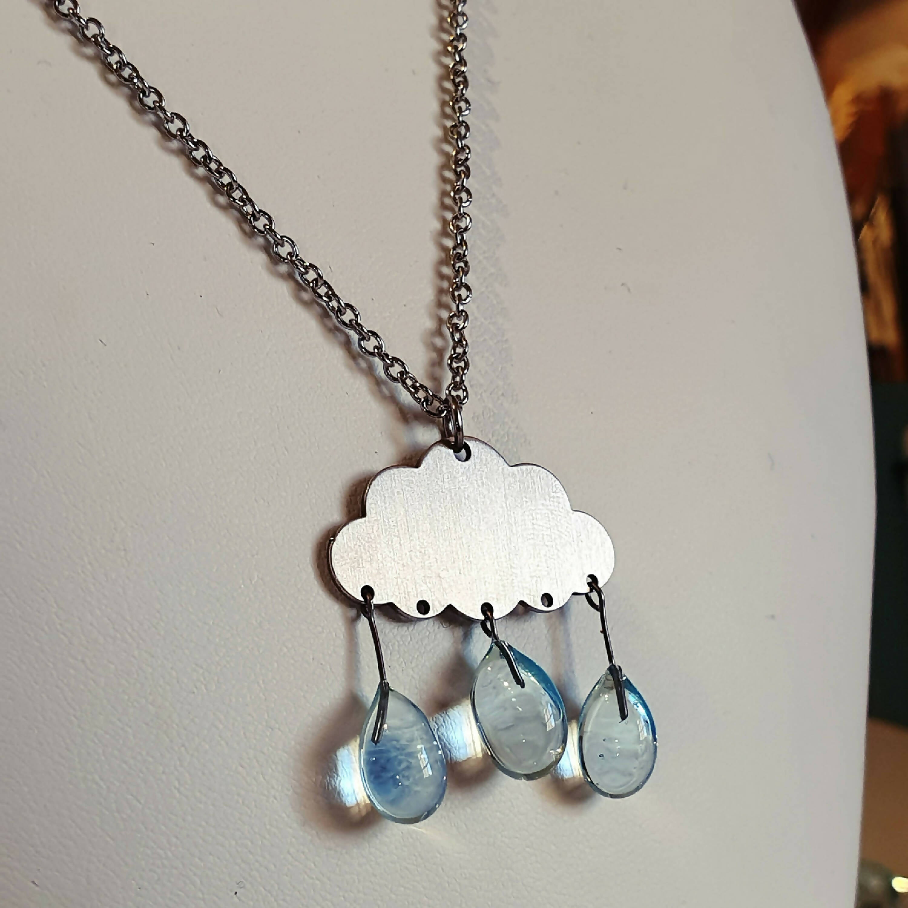 Collier nuage gouttes de pluie | EMPREINTES Paris