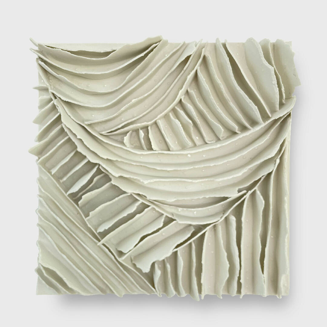 Bas relief tableau papier porcelaine collection écorce De ci-de là II | EMPREINTES Paris