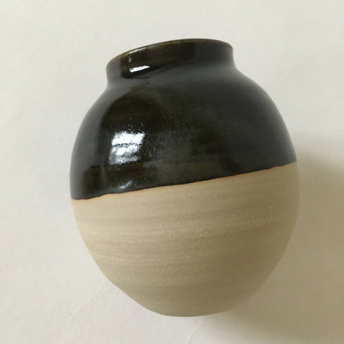 Petit Vase noir n°2 en grès | EMPREINTES Paris - EMPREINTES Paris