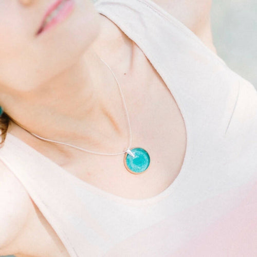 Pendentif PLEINE LUNE bleu roi | EMPREINTES Paris - EMPREINTES Paris