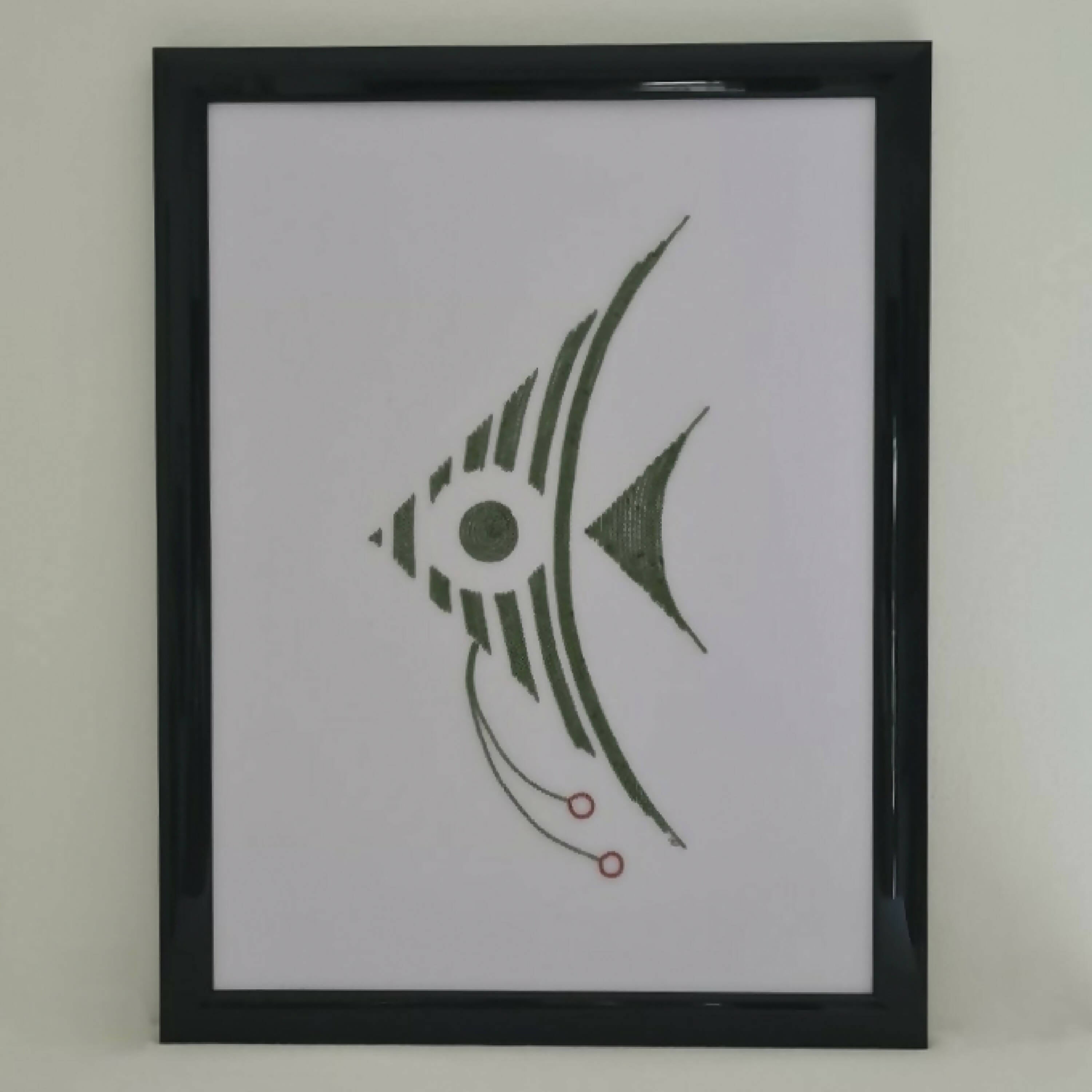 Tableau brodé Poisson zèbre | EMPREINTES Paris