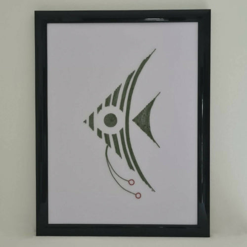 Tableau brodé Poisson zèbre | EMPREINTES Paris - EMPREINTES Paris