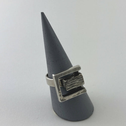 Bague réglable en étain argentée 4 | EMPREINTES Paris - EMPREINTES Paris