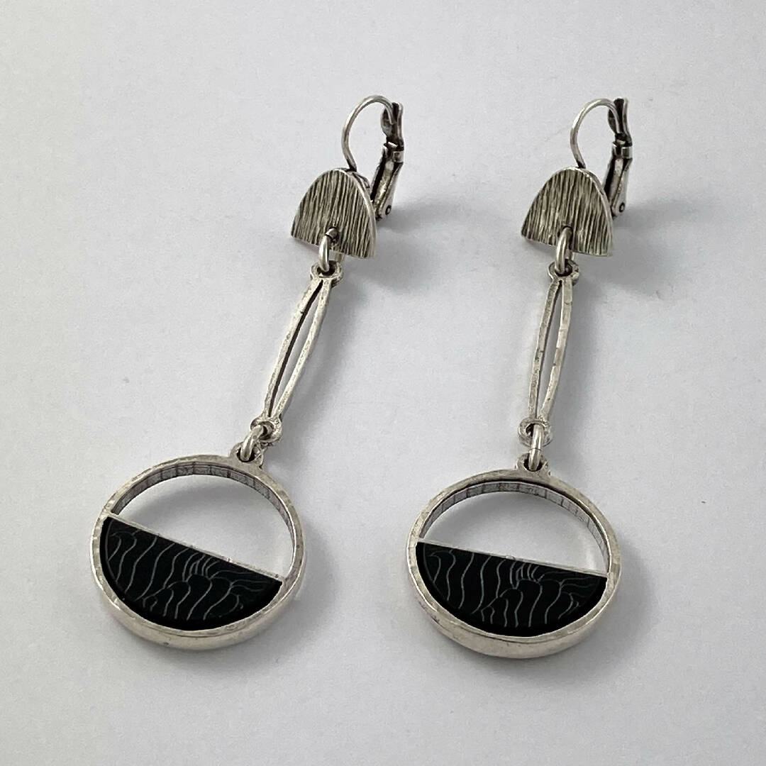 Boucles d’oreilles en étain Argenté 19 | EMPREINTES Paris