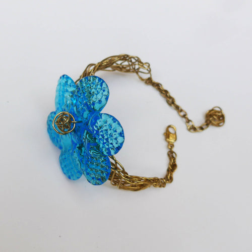 Bracelet fleur Bleu TREILLE | EMPREINTES Paris - EMPREINTES Paris
