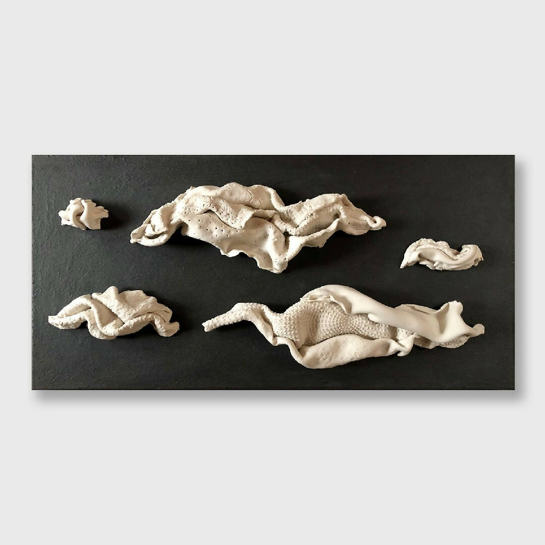Bas relief tableau porcelaine collection draper nuage | EMPREINTES Paris
