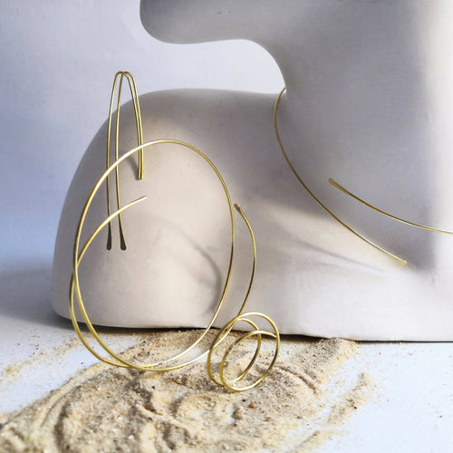 Parure A deux pas Laiton | EMPREINTES Paris - EMPREINTES Paris