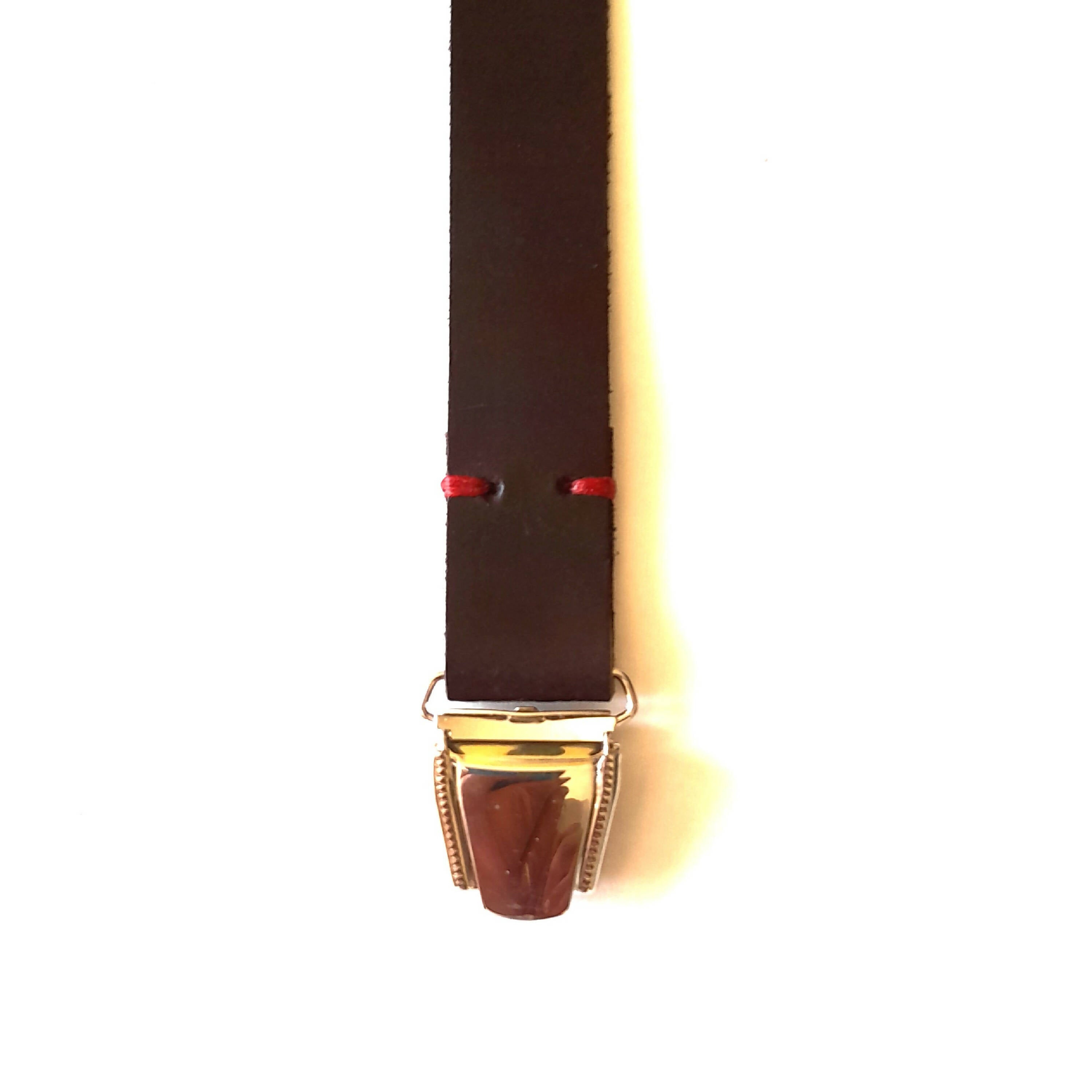 Bretelles DERBY lanières de 25mm en cuir tannage végétal, collection fil rouge | EMPREINTES Paris | EMPREINTES Paris