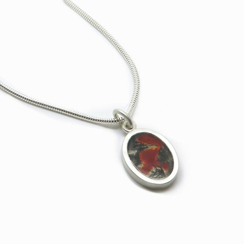 Collier ovale agate mousse | EMPREINTES Paris - EMPREINTES Paris