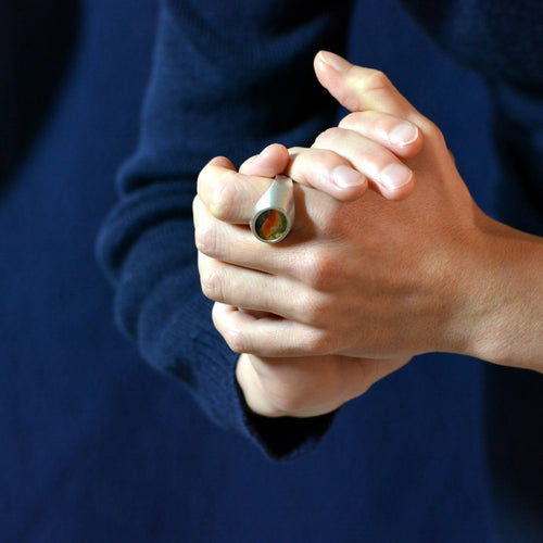 Chevalière ovale agate mousse | EMPREINTES Paris - EMPREINTES Paris