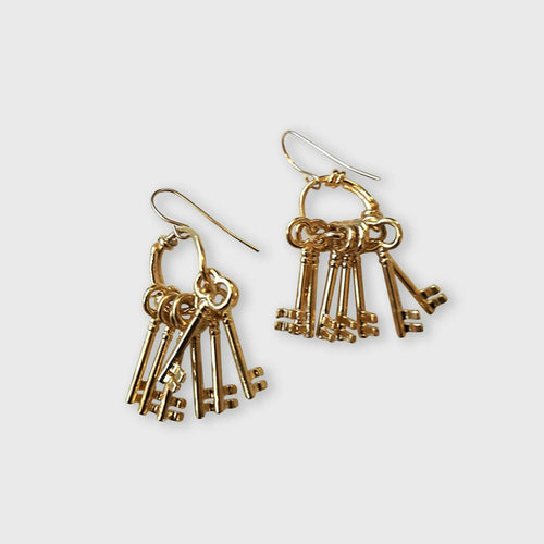 Boucles d’oreilles Les 7 clés plaqué or | EMPREINTES Paris - EMPREINTES Paris