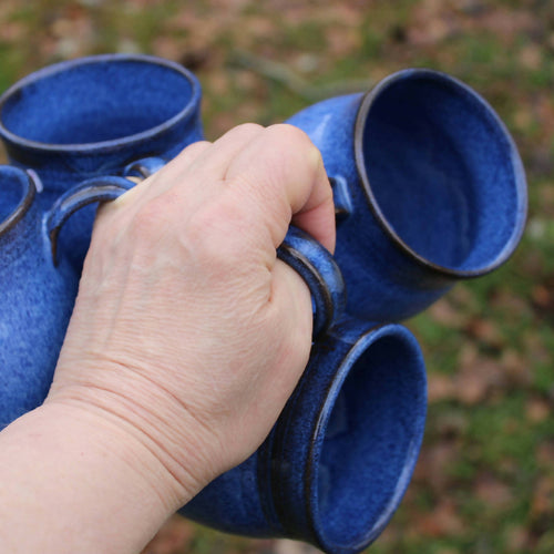 Mug rond en grès avec email bleu | EMPREINTES Paris - EMPREINTES Paris