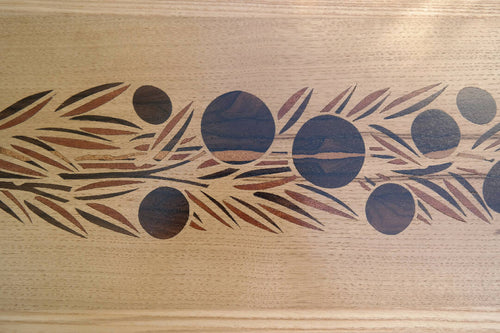 Plateau bois marqueterie florale | EMPREINTES Paris - EMPREINTES Paris