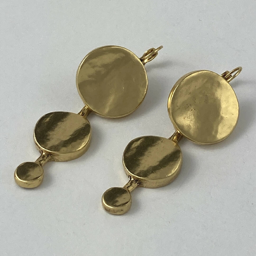 Boucles d’oreilles en étain Doré 19 | EMPREINTES Paris