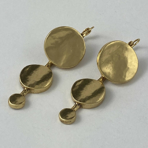 Boucles d’oreilles en étain Doré 19 | EMPREINTES Paris - EMPREINTES Paris