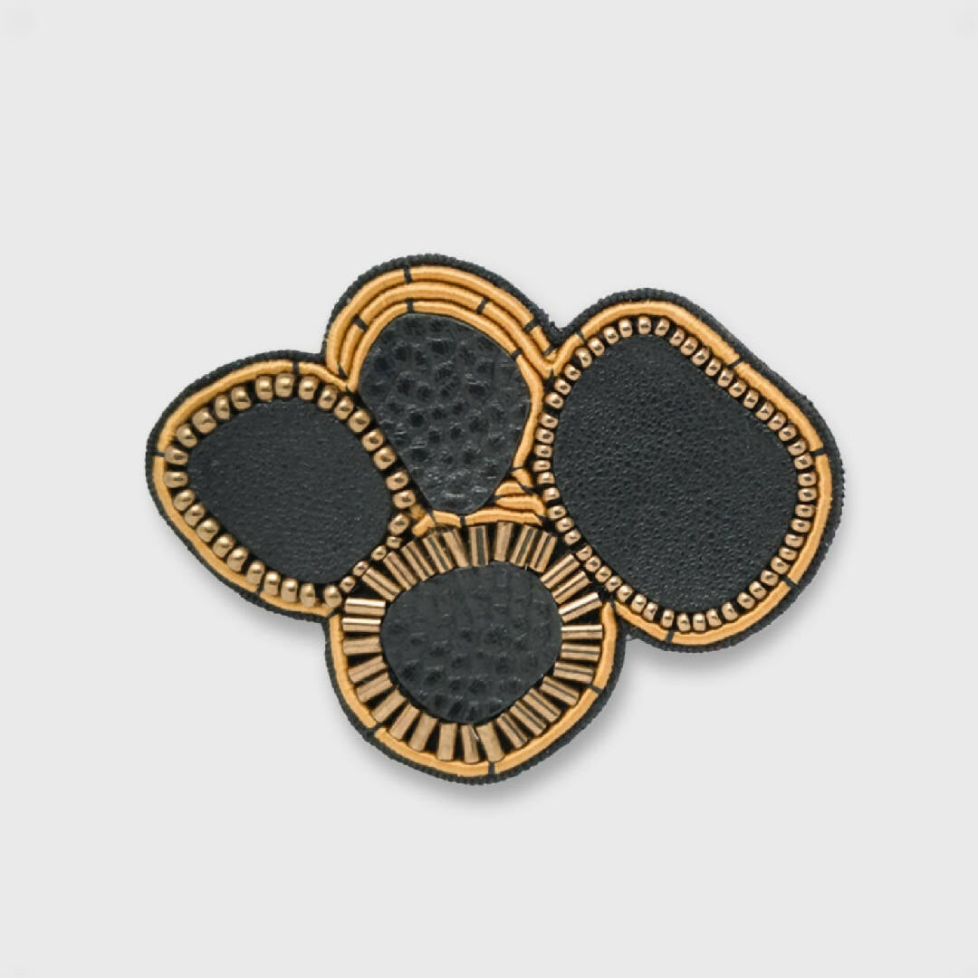 Broche 4 cellules noir | EMPREINTES Paris