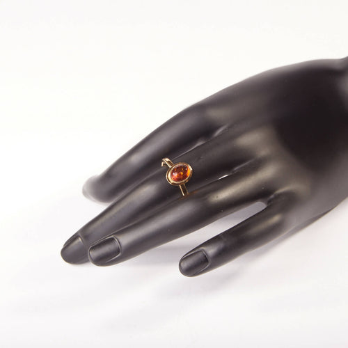 Bague CLASSICA plaqué or avec une ambre. | EMPREINTES Paris - EMPREINTES Paris