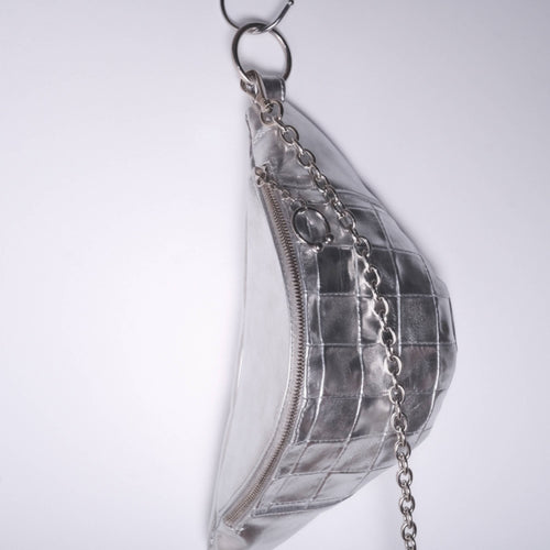 Sac banane - damier argent | EMPREINTES Paris - EMPREINTES Paris