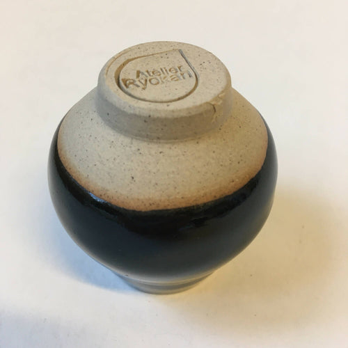 Petit Vase Noir-Oribe n°3 en grès | EMPREINTES Paris - EMPREINTES Paris