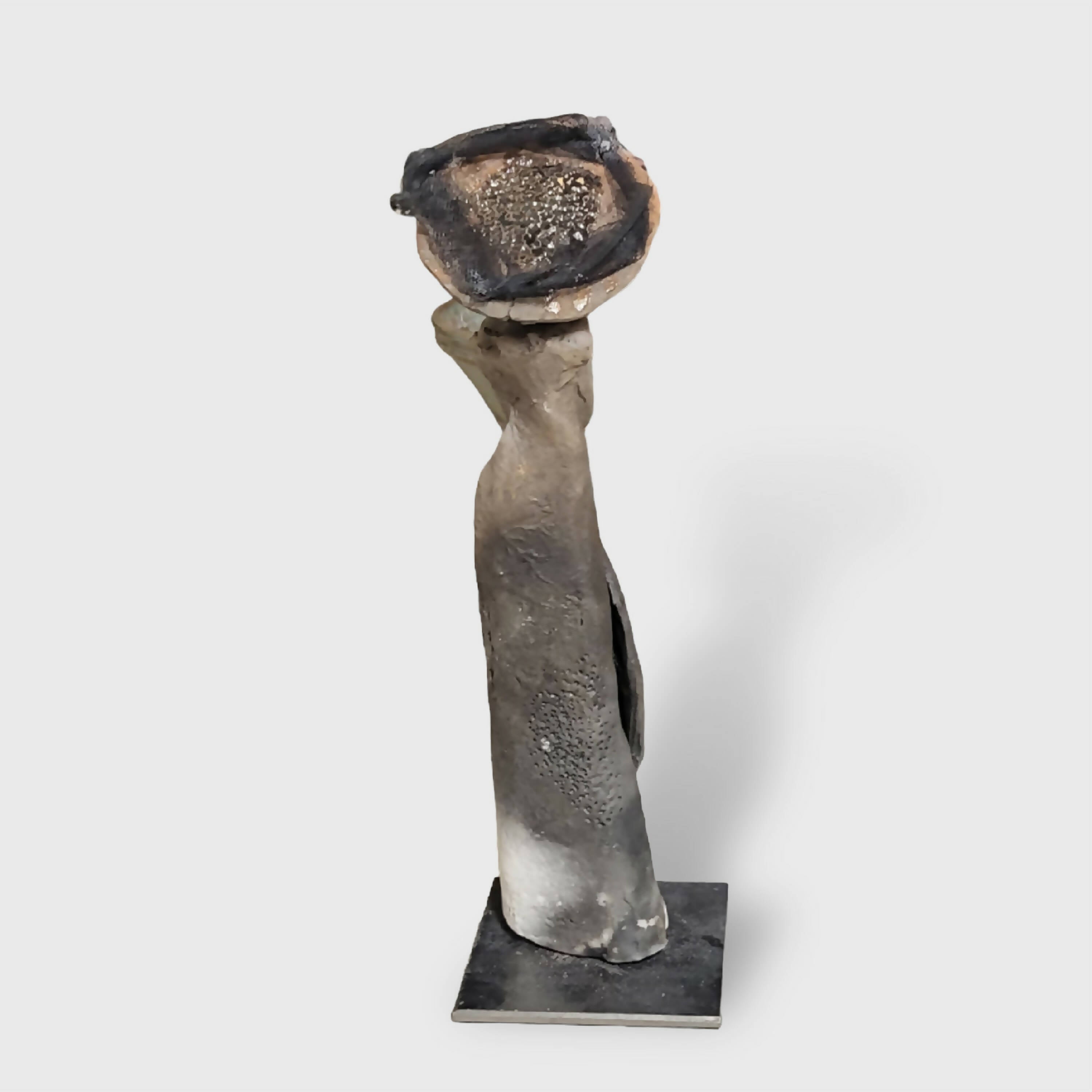 Sculpture raku et dentelle Chin | EMPREINTES Paris | EMPREINTES Paris
