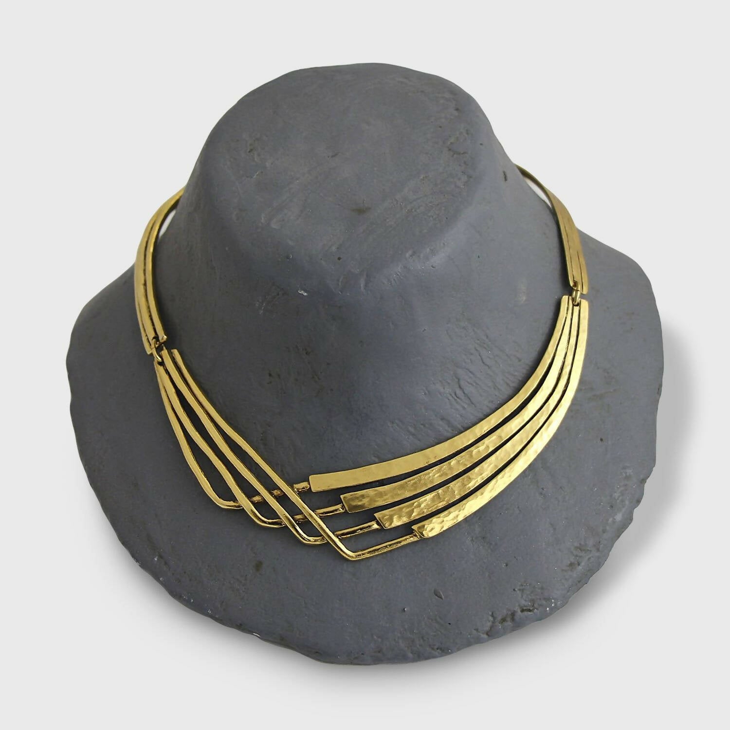 Collier réglable en étain Doré 2 | EMPREINTES Paris