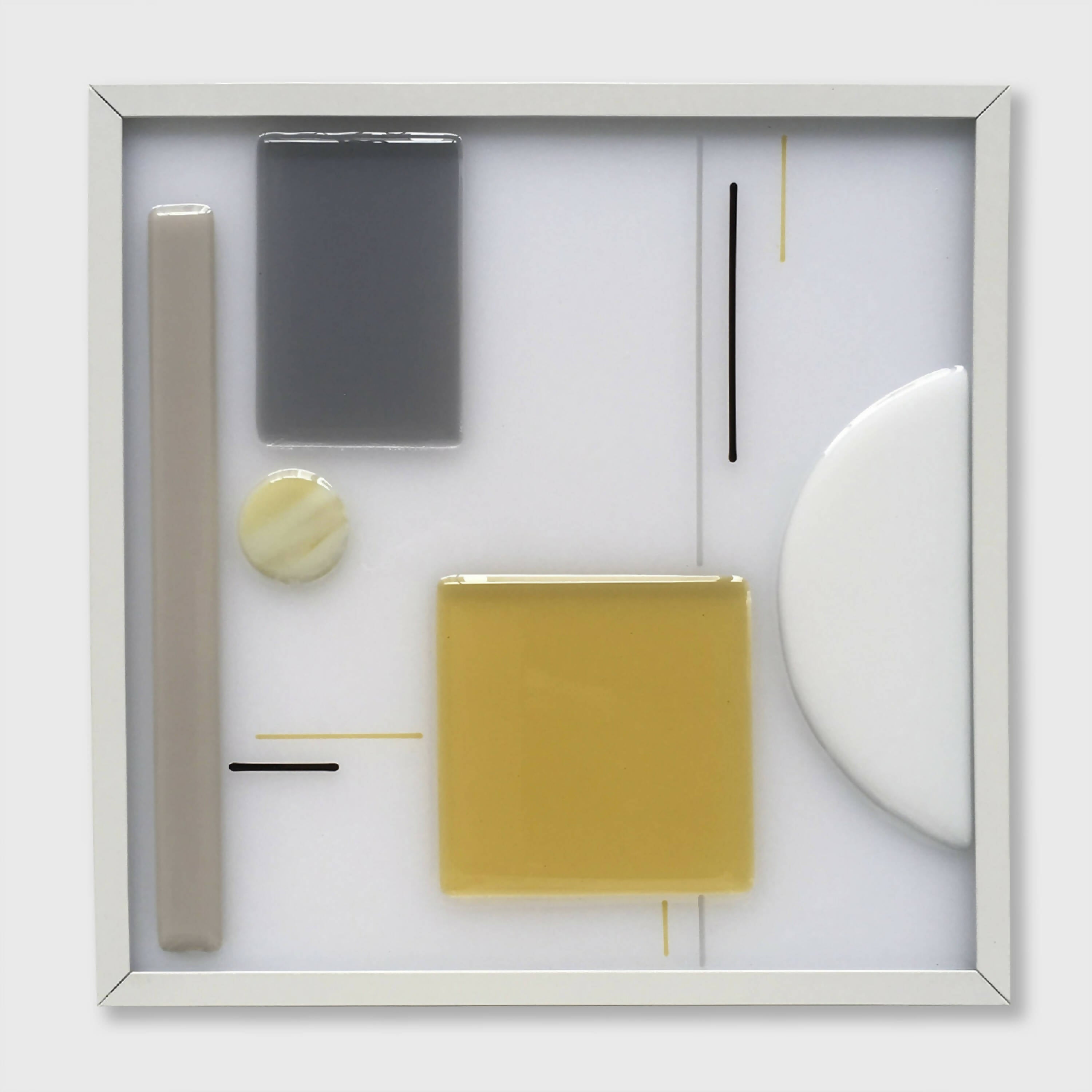 Applique carrée - Carré jaune et rectangle gris | EMPREINTES Paris