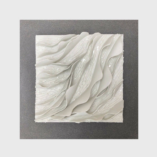 Bas relief tableau papier porcelaine collection feuilles | EMPREINTES Paris - EMPREINTES Paris