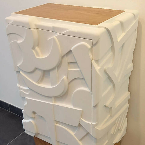 Meuble sculpture sur bois CUBISTE | EMPREINTES Paris - EMPREINTES Paris