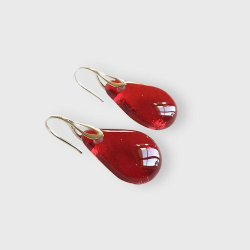 Boucles d'oreillles Gouttes rouge vif | EMPREINTES Paris - EMPREINTES Paris