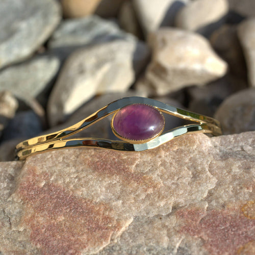 Bracelet plaqué or améthyste Classica | EMPREINTES Paris - EMPREINTES Paris