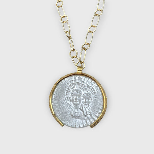 alsacienne, sautoir, reproction musée, bijou symbolique, ethnique, romantique, chic bohème, amoureux, collier pour femme, art déco, art nouveau, idées cadeaux pour elle, saint Valentin, piece unique, bijoux doré, tour de cou, pate de verre, cristal | EMPREINTES Paris - EMPREINTES Paris