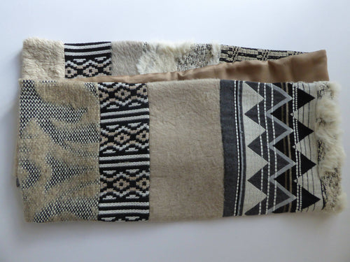 Écharpe hivernale - sable noir | EMPREINTES Paris - EMPREINTES Paris