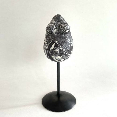 Sculpture femme enceinte nériage porcelaine blanche et noire | EMPREINTES Paris - EMPREINTES Paris