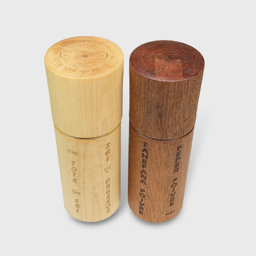 Ensemble de deux moulins à sel et poivre érable et acajou 3 | EMPREINTES Paris