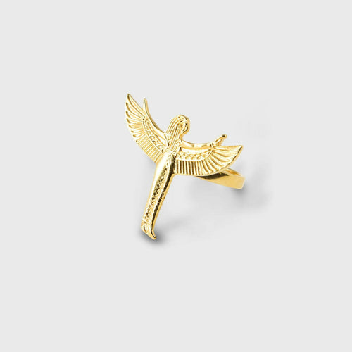 Bague déesse Isis – L’envol plaqué or | EMPREINTES Paris - EMPREINTES Paris