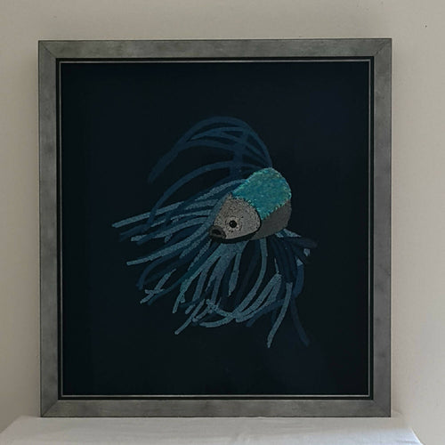Tableau perlé Le poisson bleu | EMPREINTES Paris - EMPREINTES Paris