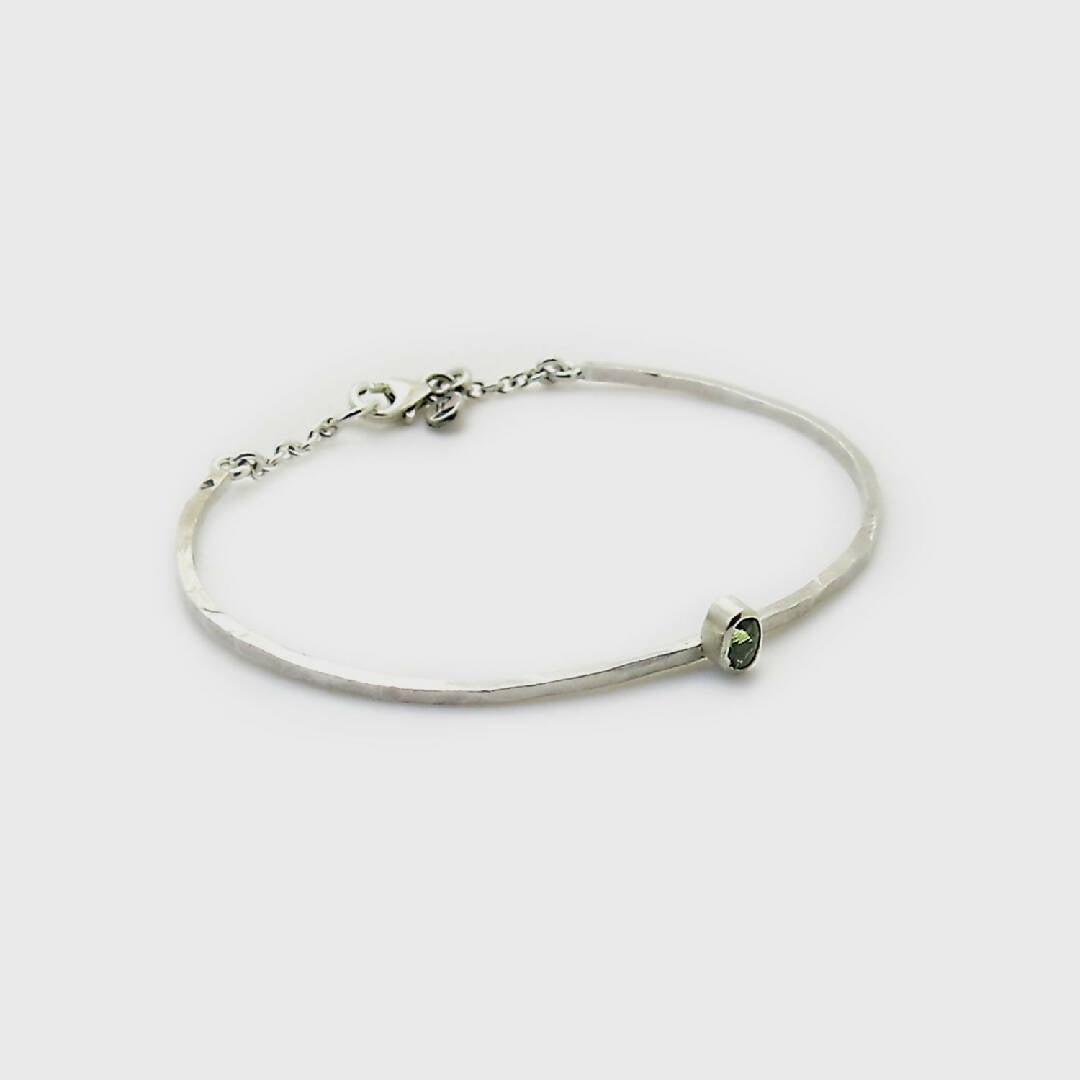 Bracelet Jonc Tourmaline verte | EMPREINTES Paris