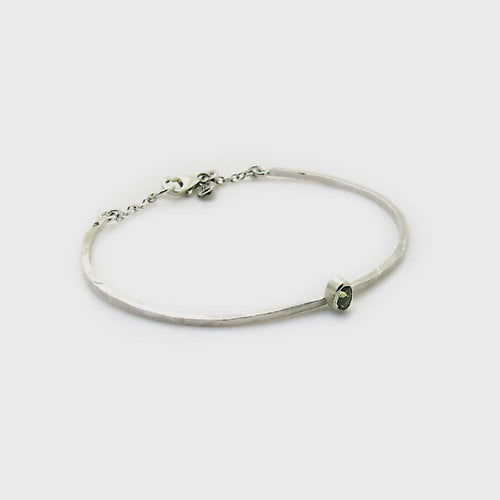 Bracelet Jonc Tourmaline verte | EMPREINTES Paris - EMPREINTES Paris