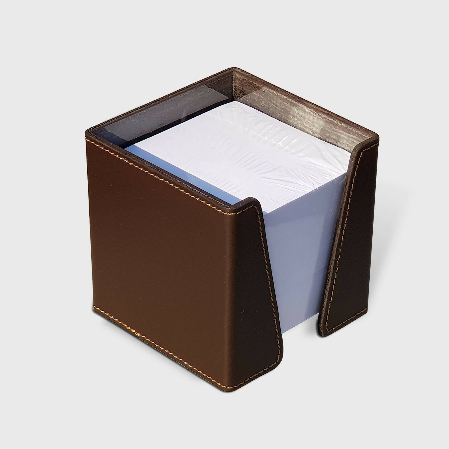 Cube papier cuir chocolat | EMPREINTES Paris