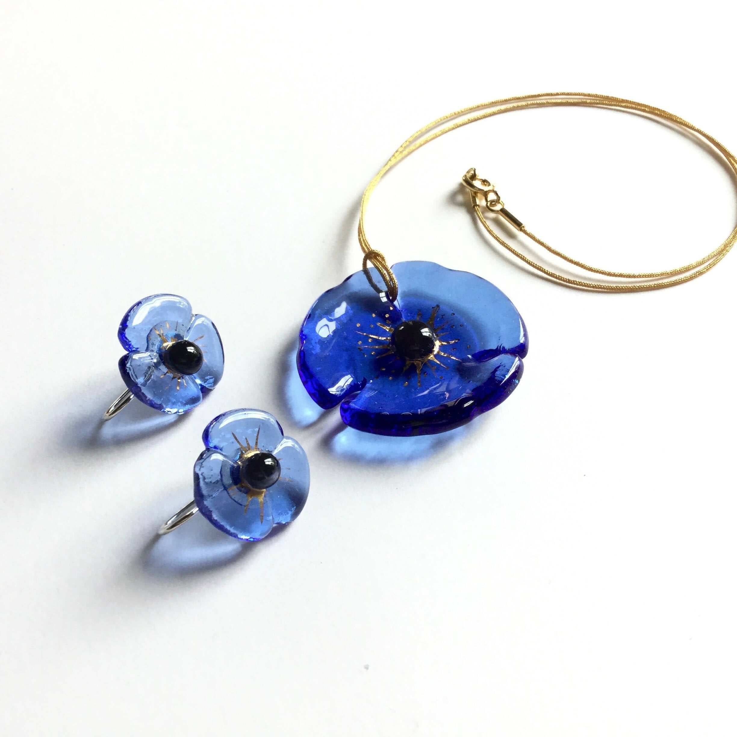 Parure COQUELICOT bleu ciel | EMPREINTES Paris