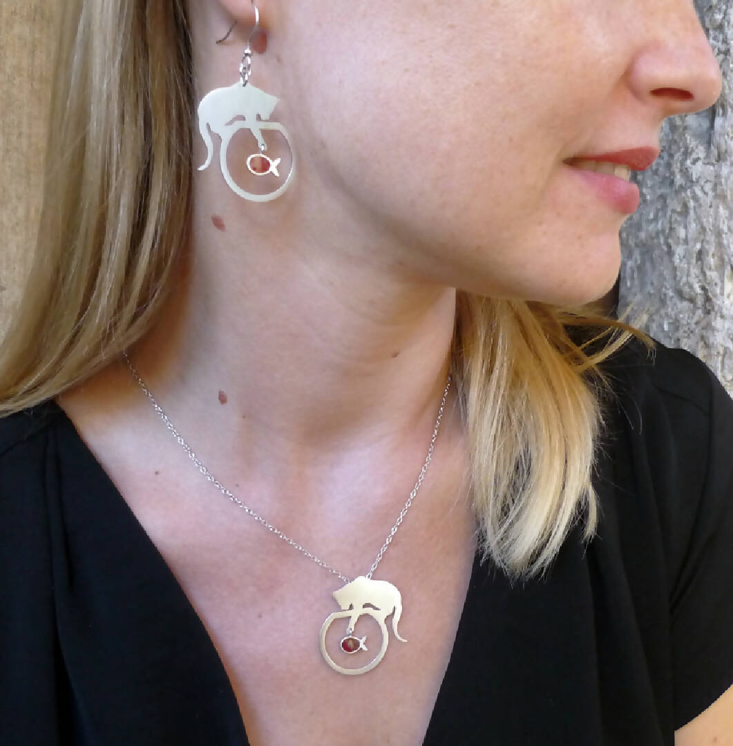 Collier chat et poisson rouge | EMPREINTES Paris