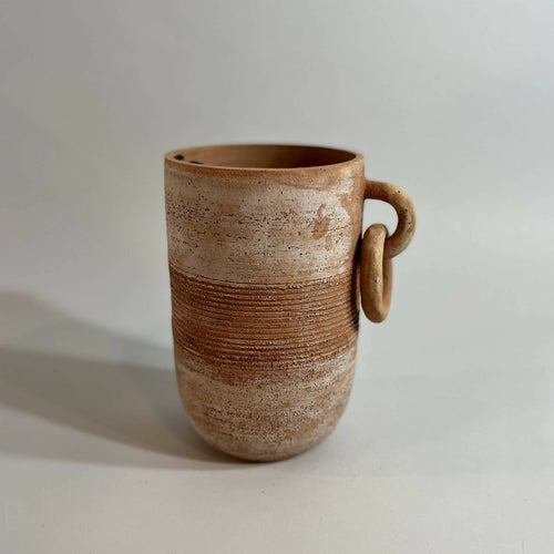 Vase Terracotta texturé à anse | EMPREINTES Paris - EMPREINTES Paris
