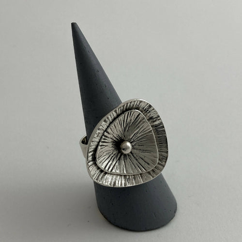 Bague réglable en étain argentée 1 | EMPREINTES Paris - EMPREINTES Paris