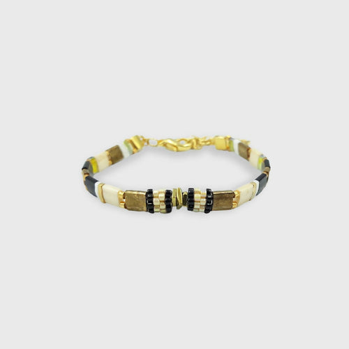 Bracelet collection Sunny Fun noir et or | EMPREINTES Paris - EMPREINTES Paris