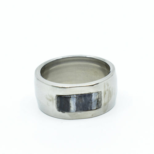 Bague titane et inser en Molaire de Mammouth | EMPREINTES Paris - EMPREINTES Paris