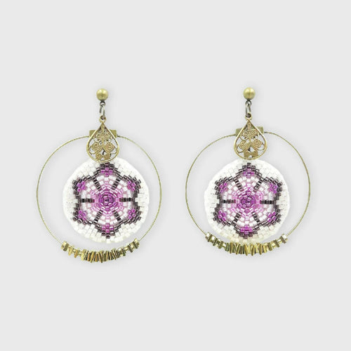 Boucles d'oreilles Collection Lotus rose | EMPREINTES Paris - EMPREINTES Paris