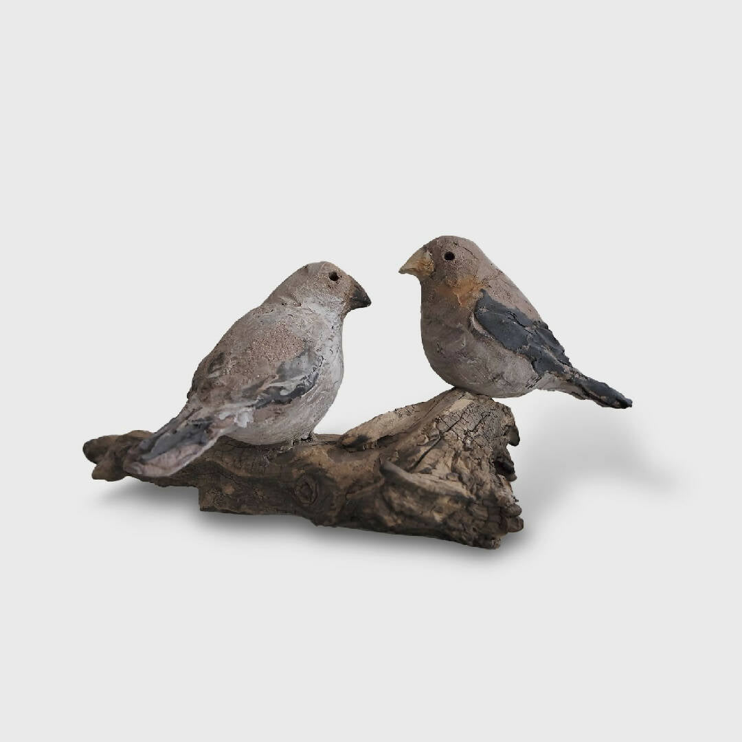 Sculpture Duo de capucins sur fragment de chêne liège | EMPREINTES Paris | EMPREINTES Paris