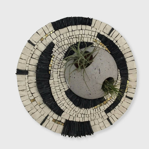 Tableau végétal mosaïque noir blanc | EMPREINTES Paris - EMPREINTES Paris