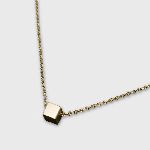 Collier cube doré | EMPREINTES Paris - EMPREINTES Paris