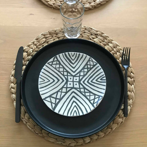 Ensemble de 3 Assiettes Ethnik Black | EMPREINTES Paris - EMPREINTES Paris